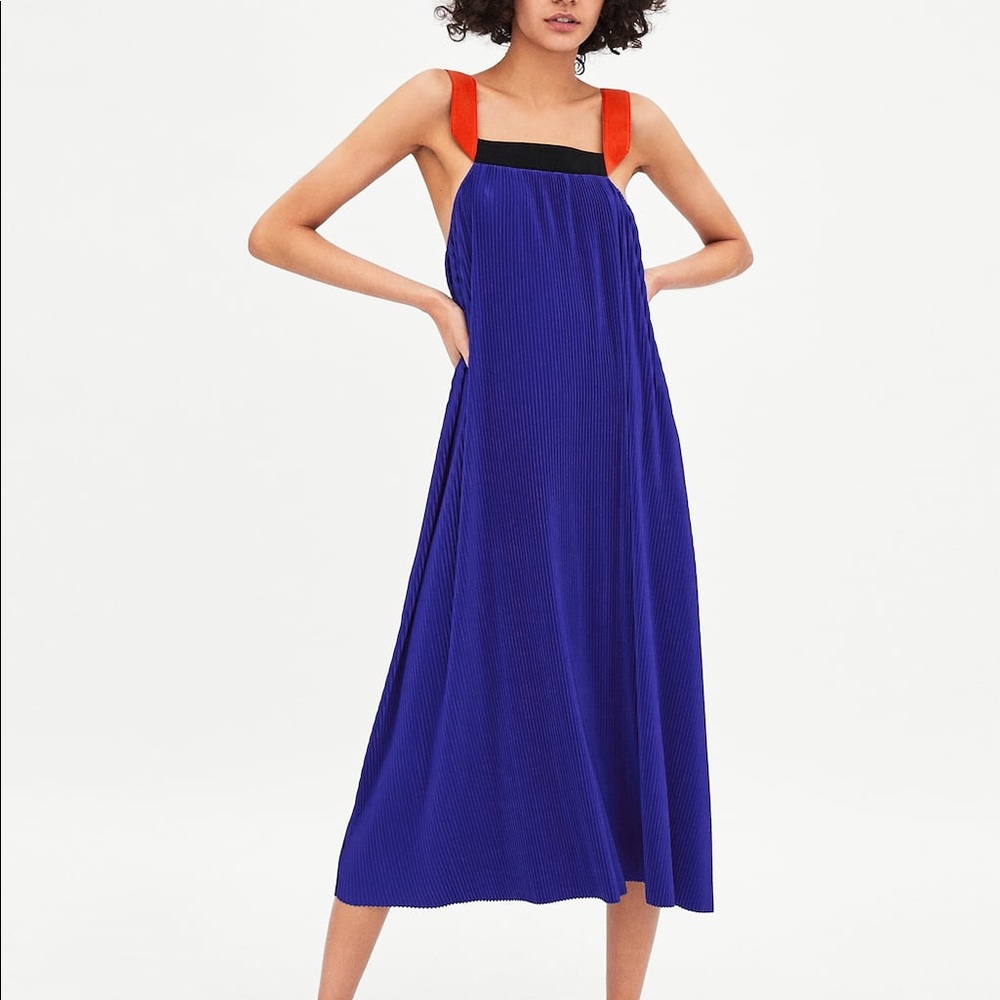 Zara Pleated Dress with Straps